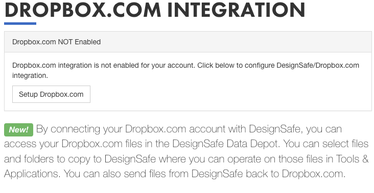 Enable Dropbox